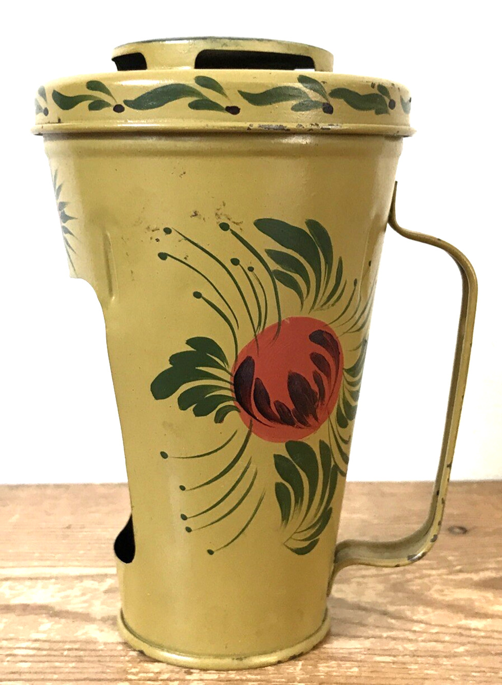 Vtg NOMA One 4 All ERA WWII Hand Painted Primitive Metal Emergency Lantern Light